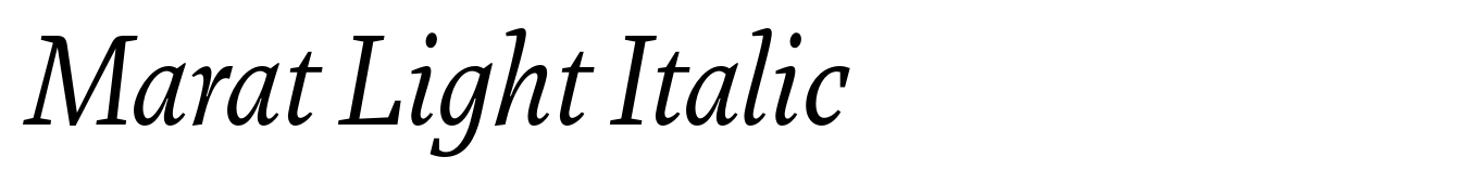 Marat Light Italic